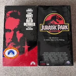 The Hunt for Red October & Jurassic Park VHS Set NEW never opened